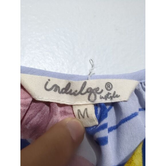 Indulge in Style Womens Gray Floral All Over Multicolor Maxi Dress Ruffle Size M - Picture 3 of 9